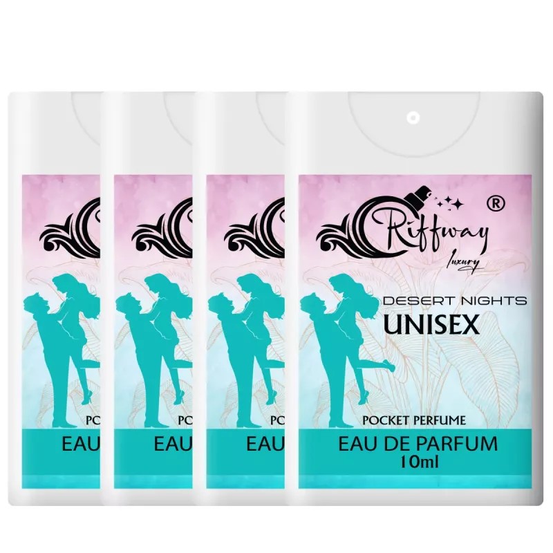 Riffway Desert Night Premium Eau De Perfume For Unisex Pocket Perfume (10ml, Pack of 4)