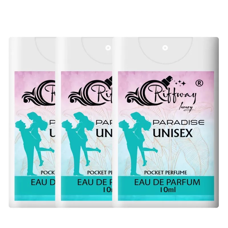 Riffway Paradise Premium Eau De Perfume Pocket Perfume (10ml, Pack of 3)