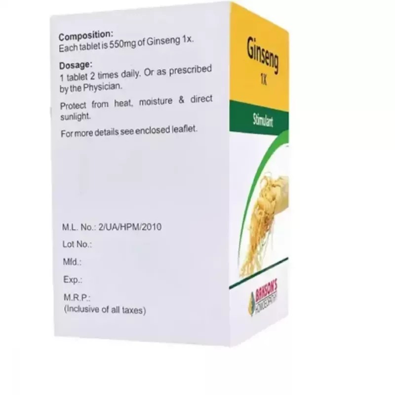 Bakson Ginseng (1X) (50tab, Pack of 2)