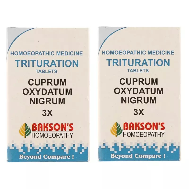 Bakson Cuprum Oxydatum Nigrum 3X (100tab, Pack of 2)