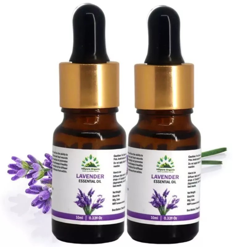 Hillpure Organic Lavender Essential Oil (10ml, Pack of 2)