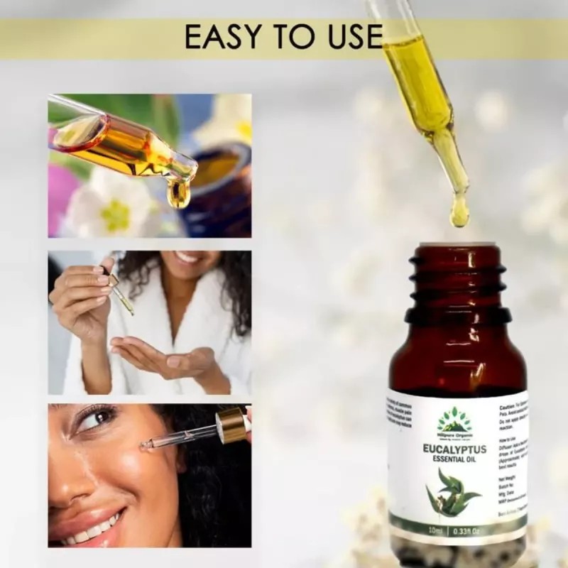 Hillpure Organic Eucalyptus Essential Oil (10ml, Pack of 2)