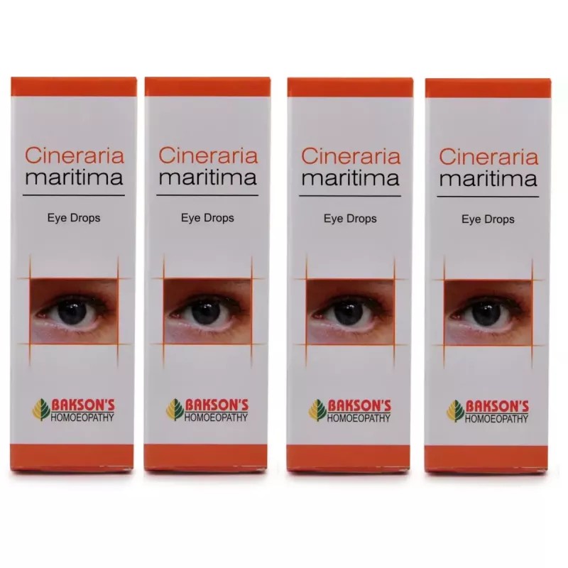 Bakson Cineraria Maritima Eye Drops (10ml, Pack of 4)