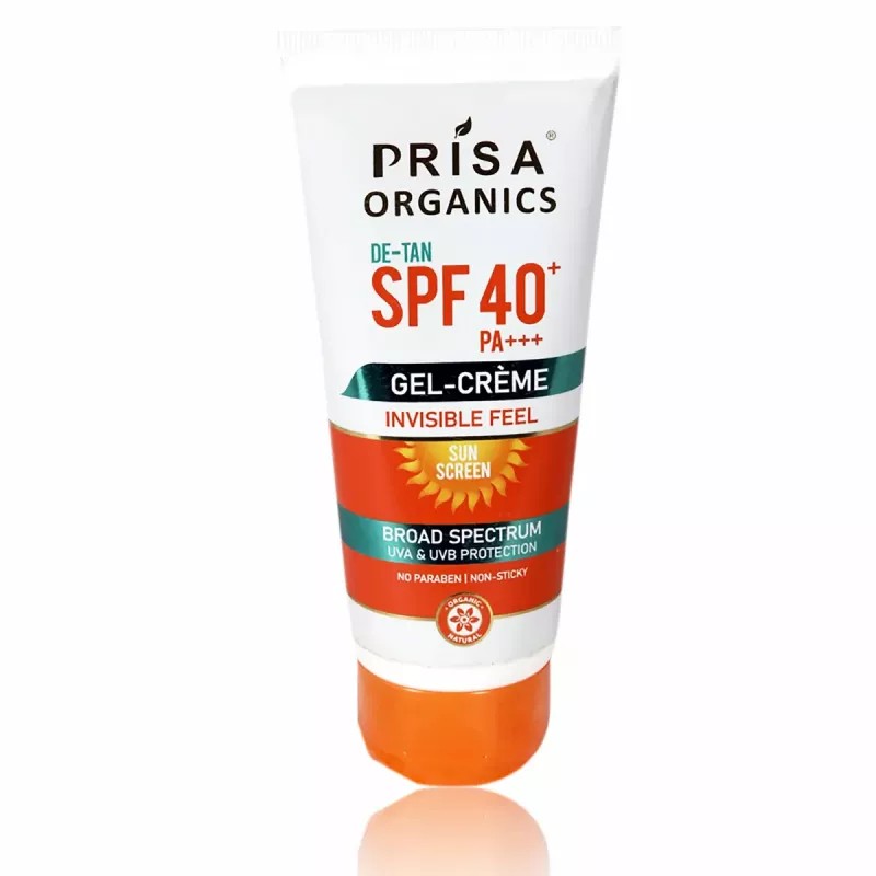 Prisa Organics De-Tan Spf 40 Pa+++ Gel-Cream (100g)