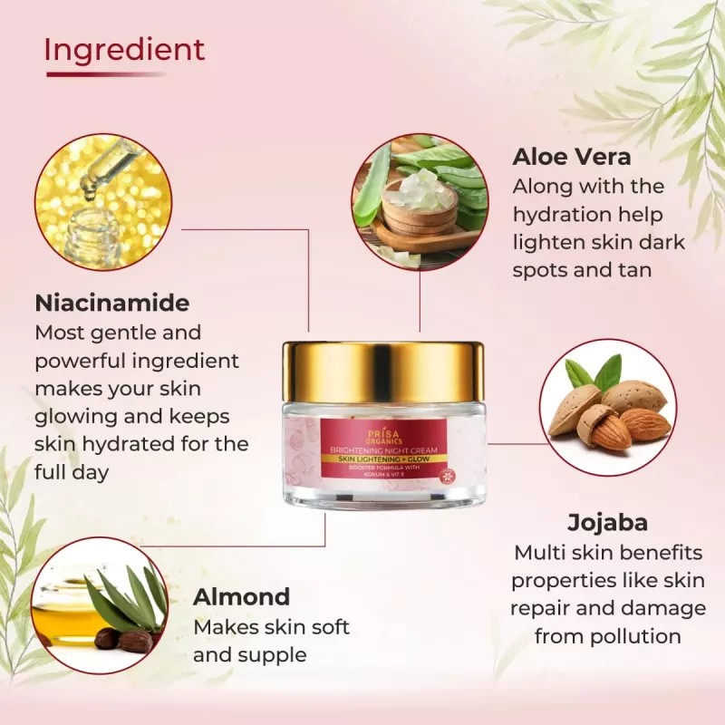 Prisa Organics Brightening Night Cream (50g)