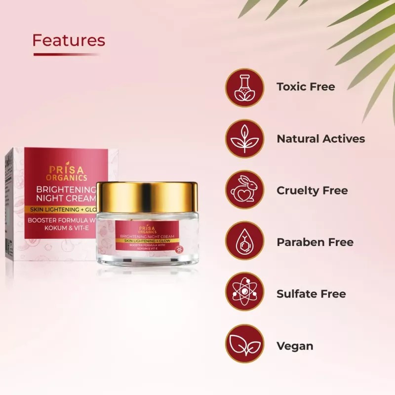 Prisa Organics Brightening Night Cream (50g)