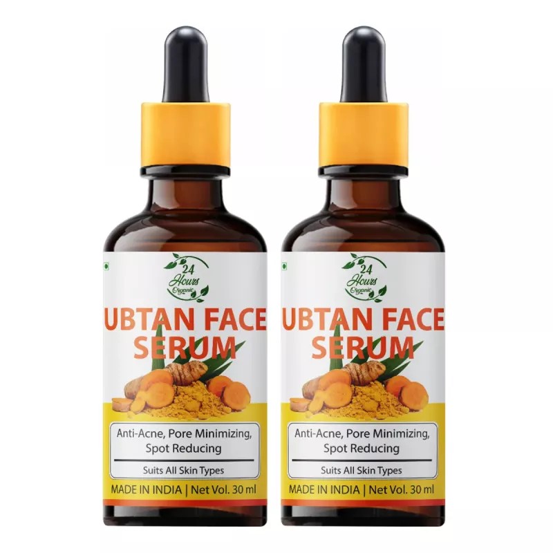 24 Hours Organic Ubtan Face Serum (30ml, Pack of 2)