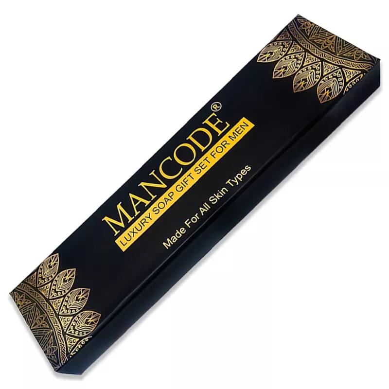 Mancode Luxury Soap Gift Set For Men (Charcoal) (5 Soap Each 125g) (1Pack)