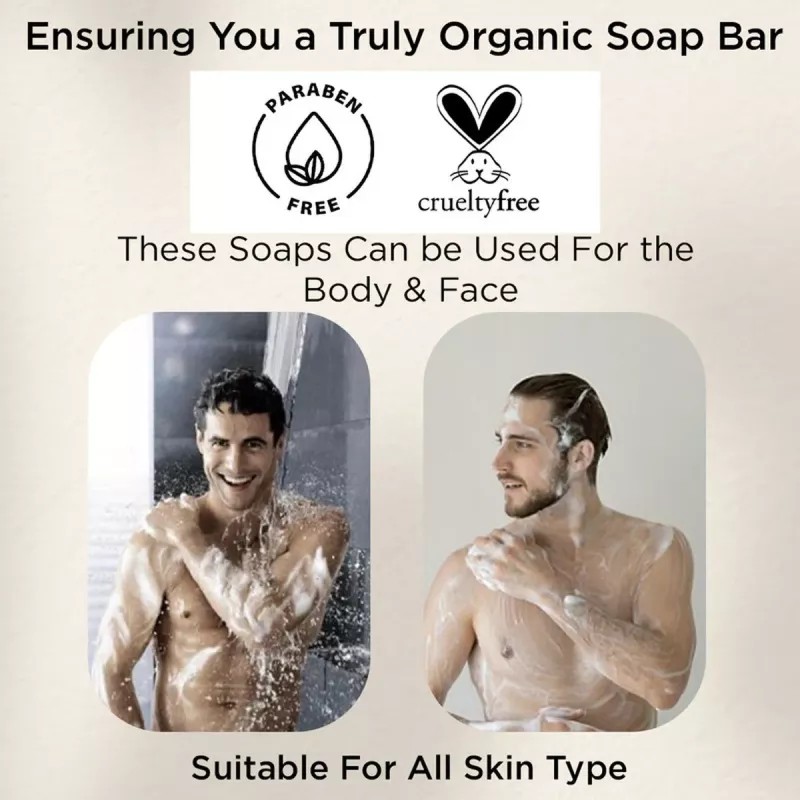 Mancode Luxury Soap Gift Set For Men (Charcoal) (5 Soap Each 125g) (1Pack)