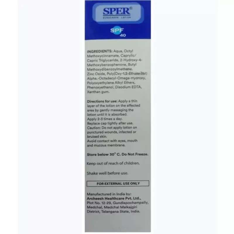 Dr Reddy Sper Sunscreen SPF 40 Lotion (100ml)