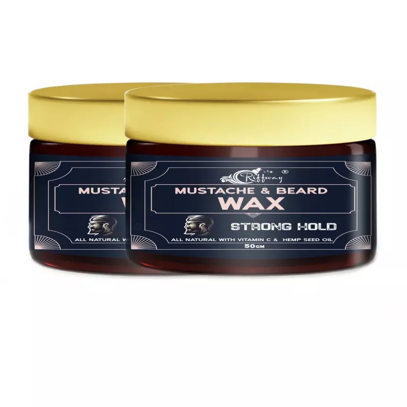 Riffway Moustache & Beard Wax (50g, Pack of 2)