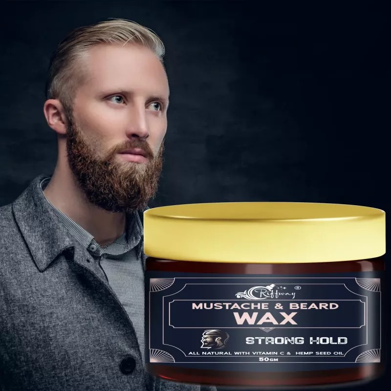 Riffway Moustache & Beard Wax (50g, Pack of 2)