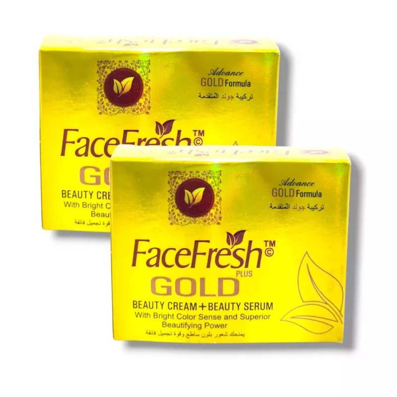 Face Fresh Gold Beauty Cream And Beauty Serum (Cream 20g + Serum 10ml) (1Pack, Pack of 2)
