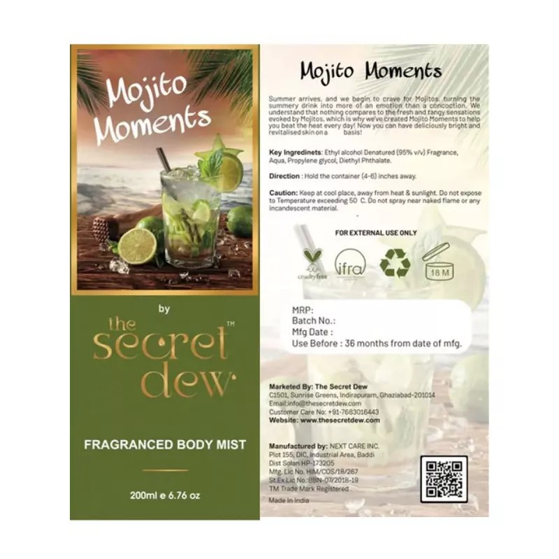 The Secret Dew Mojito Moments Body Mist (200ml)