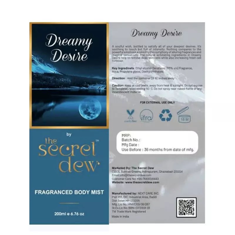 The Secret Dew Dreamy Desire Body Mist (200ml)