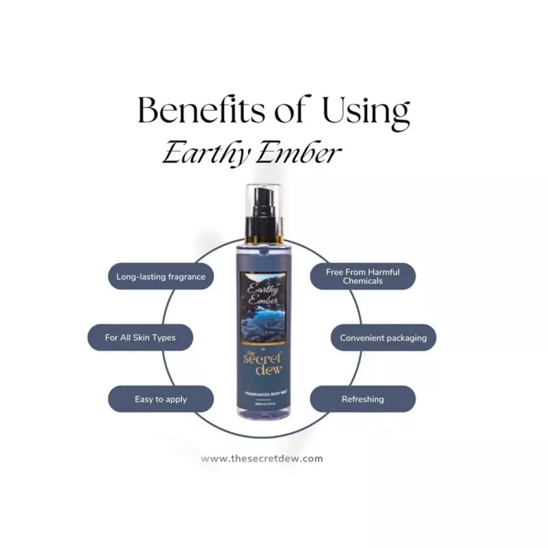 The Secret Dew Earthy Ember Body Mist (200ml)