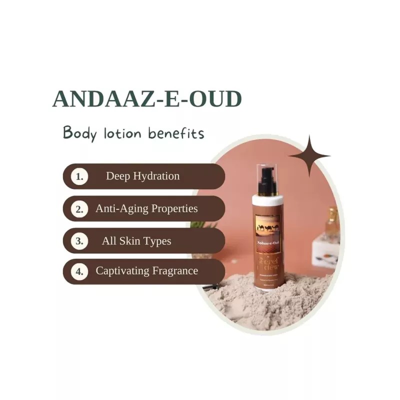 The Secret Dew Andaaz-E-Oud – Body Lotion (200ml)