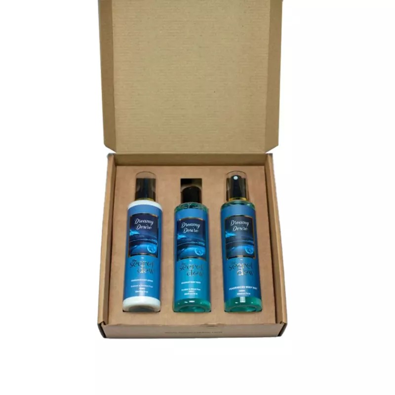 The Secret Dew Dreamy Desire Corrugated Box (Body Mist 200ml + Body Lotion 200ml + Body Wash 200ml) (1Pack)