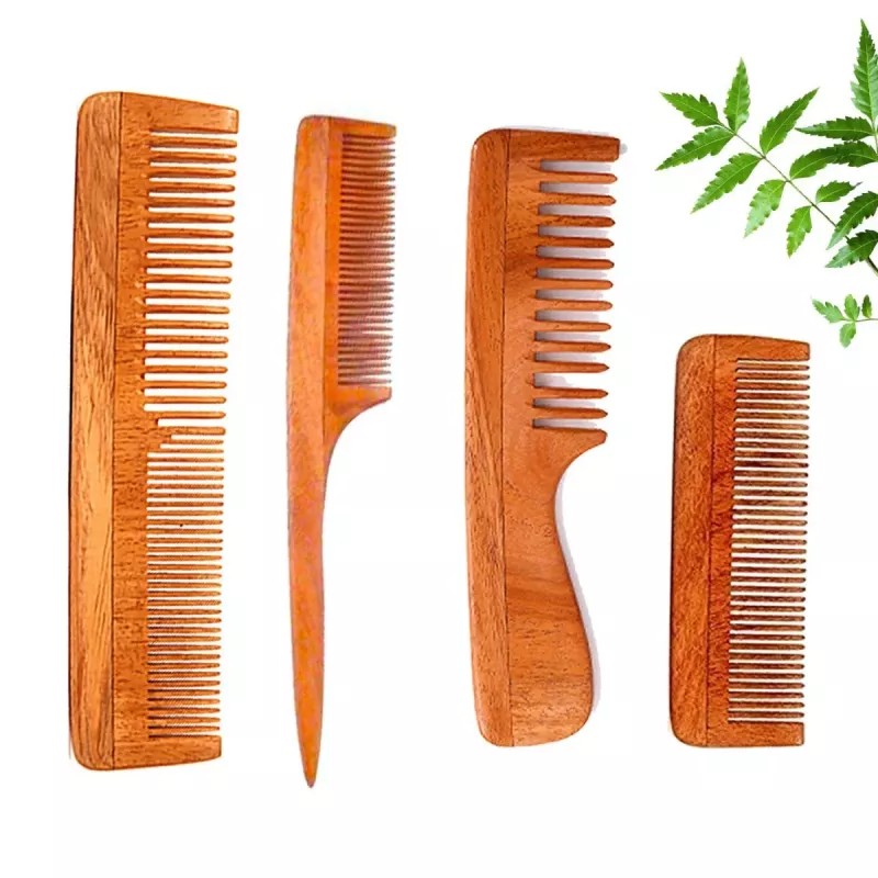 Veda Sparsh Nature's Secret Kachhi Neem Comb (4pcs) (1Pack)