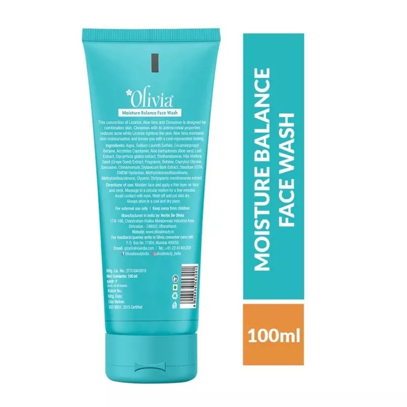 Olivia Moisture Balance Face Wash (100ml)