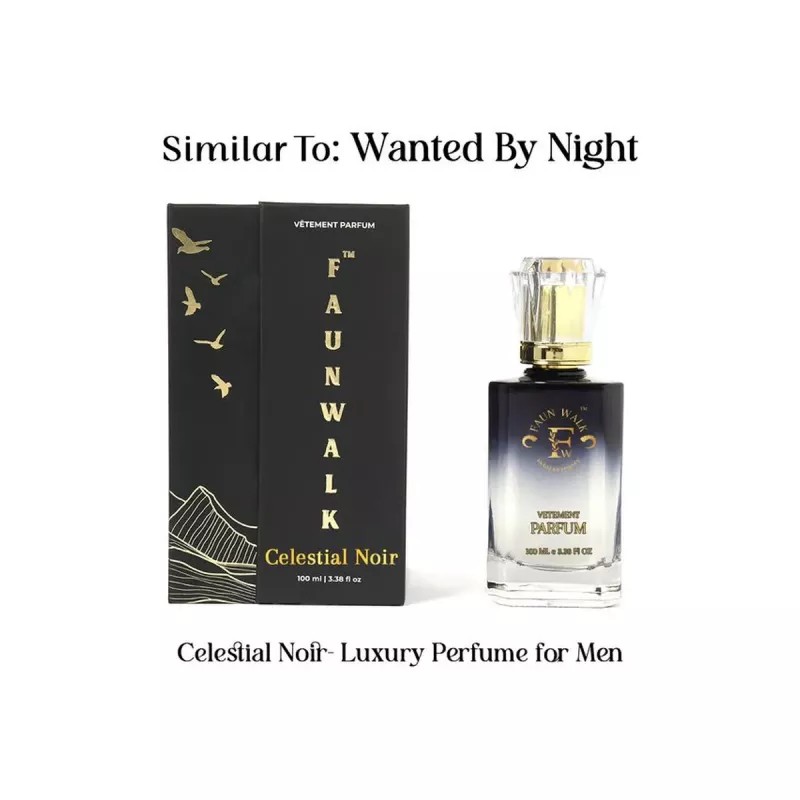 Faun Walk Celestial Noir Similar to Wanted By Night Perfume (Buy 1 Free Get 2) (Buy Perfume 100ml Get Free 2 Perfume 20ml) (1Pack)