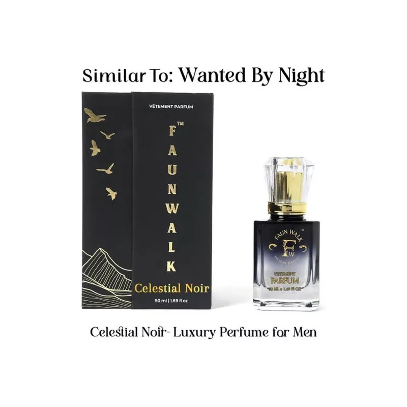 Faun Walk Celestial Noir Similar to Wanted By Night Perfume (Buy 1 Free Get 1) (Buy 1 Perfume 50ml Get Free 20ml Perfume) (1Pack)