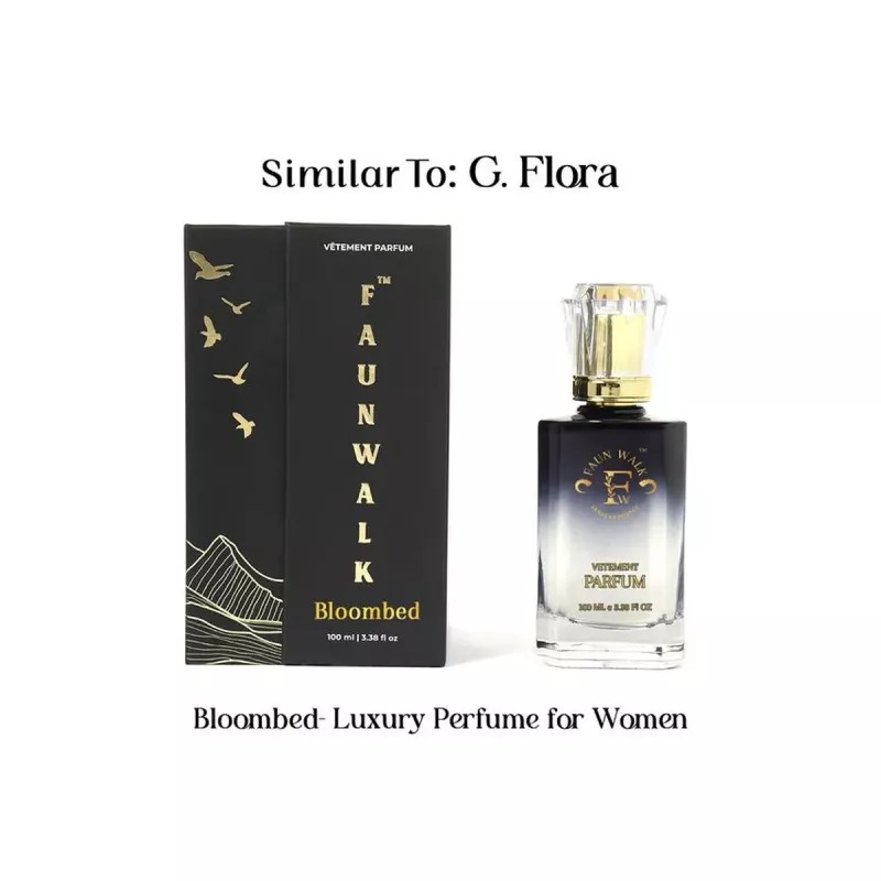 Faun Walk Bloombed for Women Similar to Flora Perfume (Buy 1 Free Get 2) (Buy Perfume 100ml Get Free 2 Perfume 20ml) (1Pack)