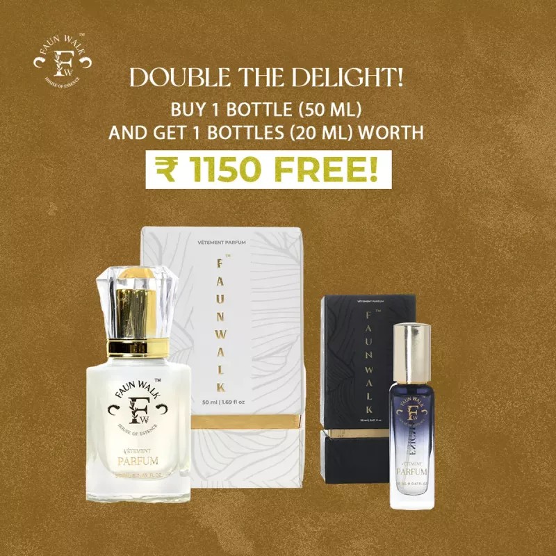 Faun Walk Bulgarian Oud Similar to G.Oud Perfume (Buy 1 Free Get 1) (Buy 1 Perfume 50ml Get Free 20ml Perfume) (1Pack)