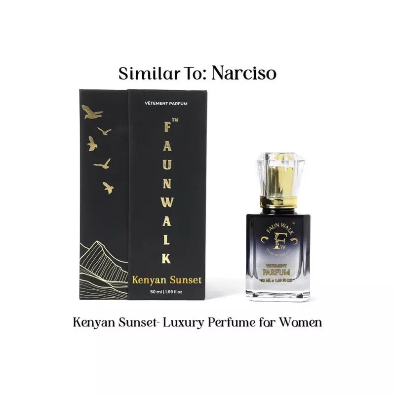 Faun Walk Kenyan Sunset Similar to Narciso Perfume (Buy 1 Free Get 1) (Buy 1 Perfume 50ml Get Free 20ml Perfume) (1Pack)