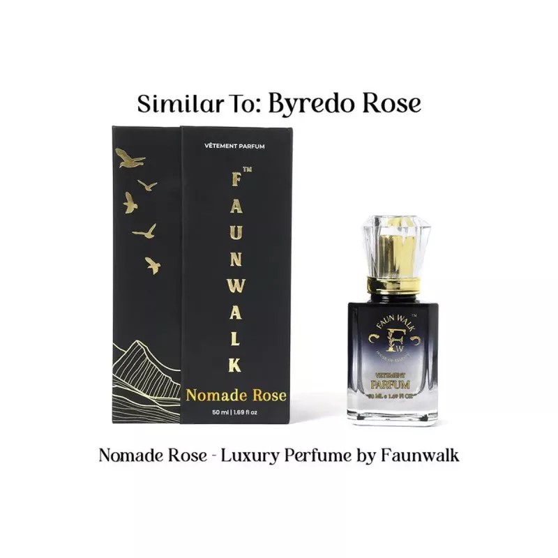 Faun Walk Nomade Rose Similar to Rose of No Man Perfume (Buy 1 Free Get 1) (Buy 1 Perfume 50ml Get Free 20ml Perfume) (1Pack)
