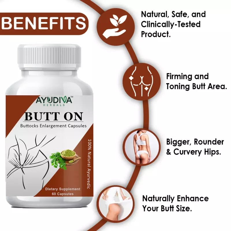 Ayudiva Herbals Butt On Capsules (60caps, Pack of 3)