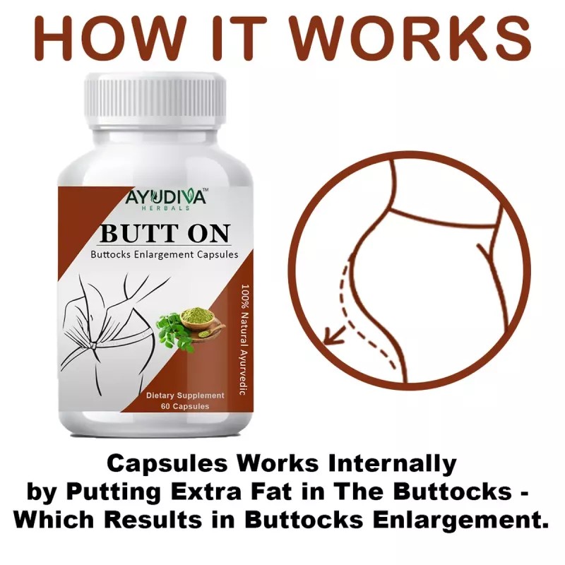 Ayudiva Herbals Butt On Capsules (60caps, Pack of 3)