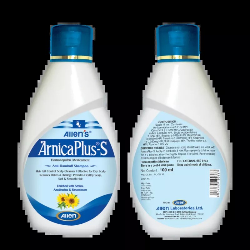 Allen Labs Arnica Plus S - Anti Dandruff Shampoo (100ml, Pack of 2)