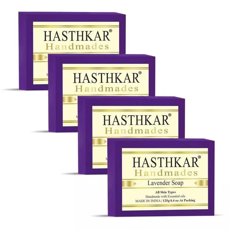 Hasthkar Handmades Lavender Soap (125g, Pack of 4)