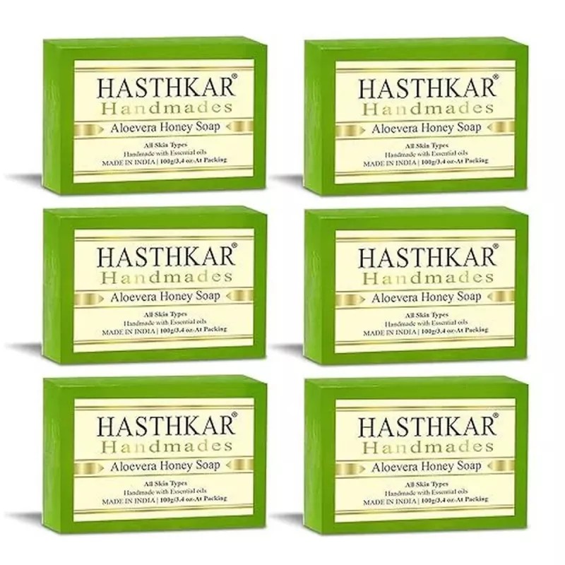 Hasthkar Handmades Aloevera Honey Soap (100g, Pack of 6)