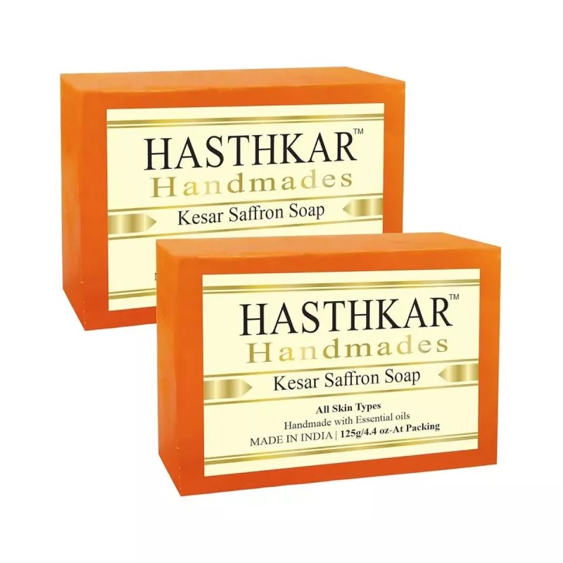 Hasthkar Handmades Kesar Saffron Soap (125g, Pack of 2)
