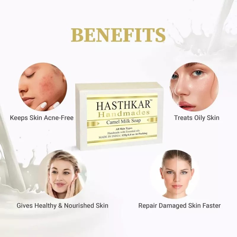 Hasthkar Handmades Camel Milk Soap (125g, Pack of 6)