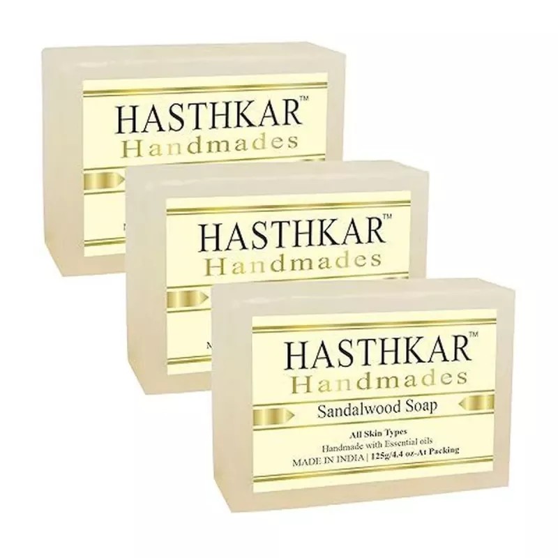 Hasthkar Handmades Sandalwood Soap (125g, Pack of 3)