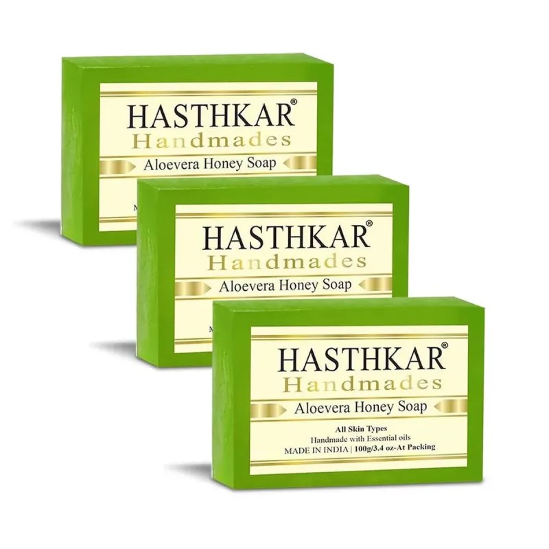 Hasthkar Handmades Aloevera Soap (125g, Pack of 3)