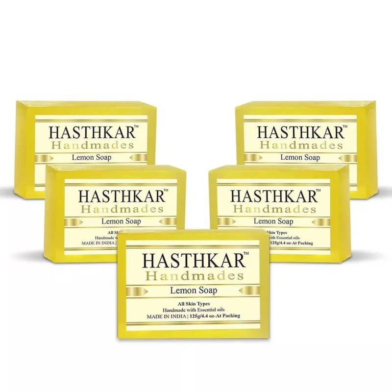 Hasthkar Handmades Lemon Soap (125g, Pack of 5)