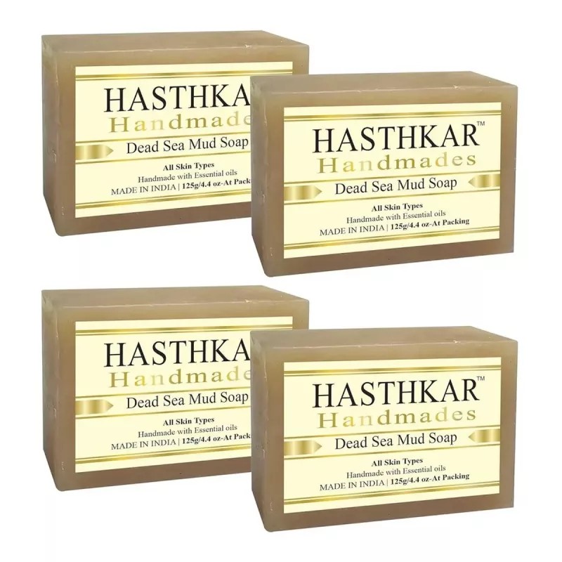 Hasthkar Handmades Dead Sea Mud Soap (125g, Pack of 4)