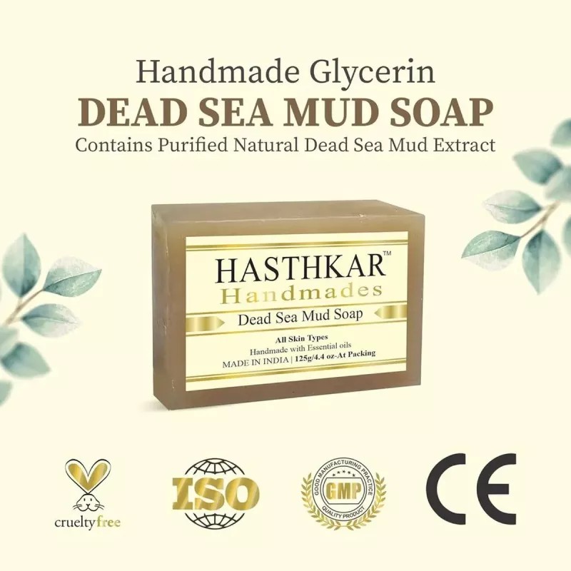 Hasthkar Handmades Dead Sea Mud Soap (125g, Pack of 4)