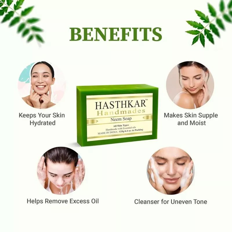 Hasthkar Handmades Neem Soap (125g, Pack of 3)