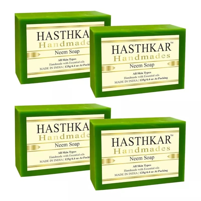 Hasthkar Handmades Neem Soap (125g, Pack of 4)