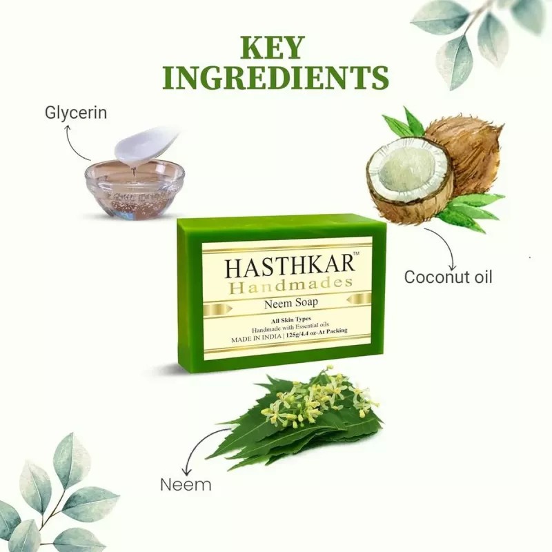 Hasthkar Handmades Neem Soap (125g, Pack of 4)