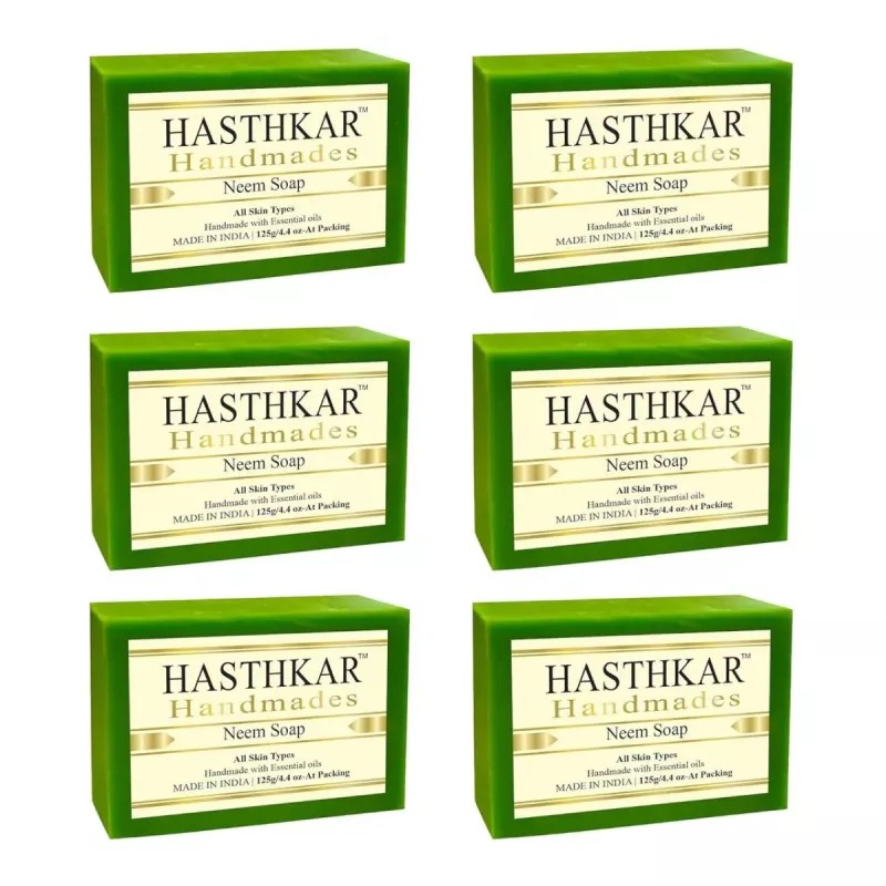 Hasthkar Handmades Neem Soap (125g, Pack of 6)