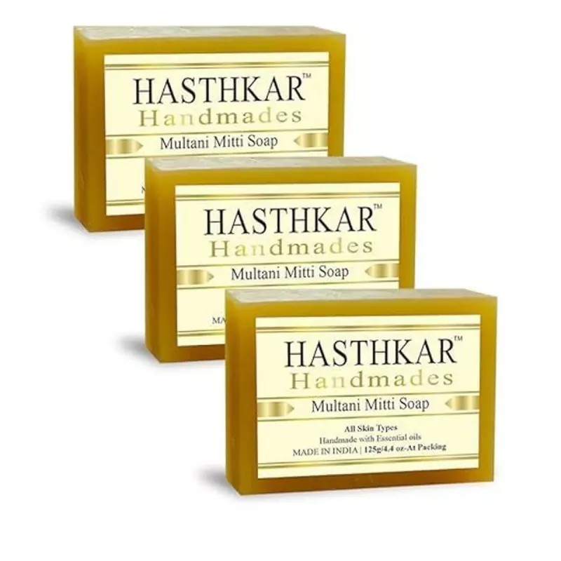 Hasthkar Handmades Multani Mitti Soap (125g, Pack of 3)