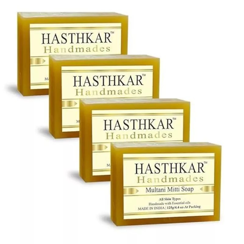 Hasthkar Handmades Multani Mitti Soap (125g, Pack of 4)