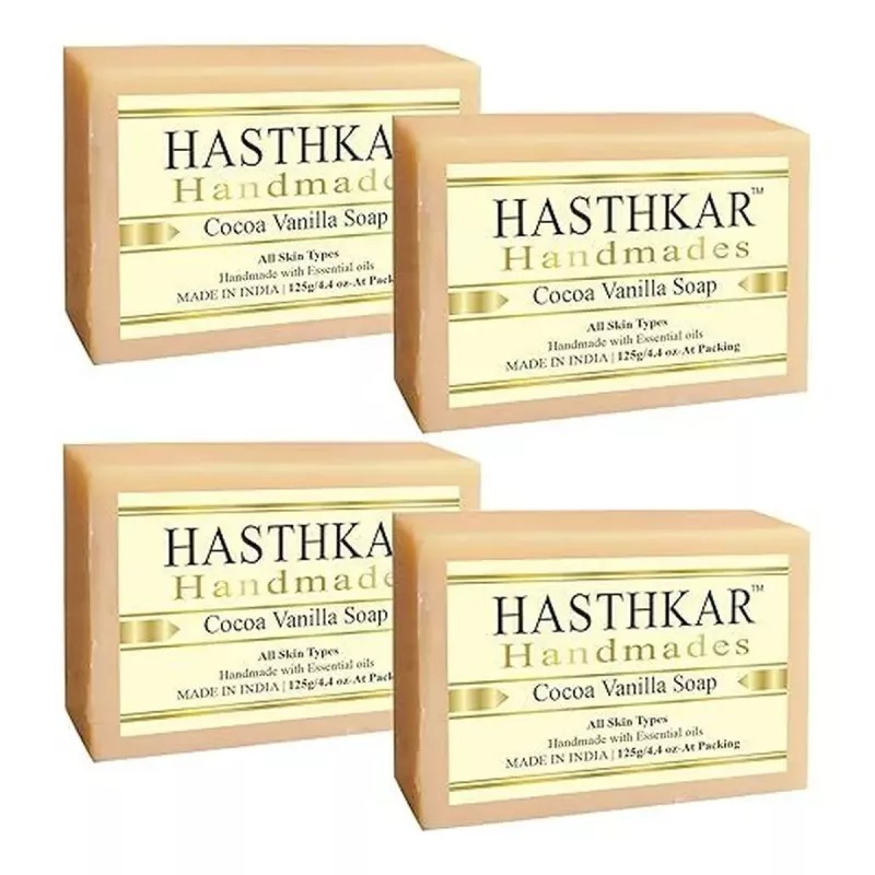 Hasthkar Handmades Cocoa Vanilla Soap (125g, Pack of 4)