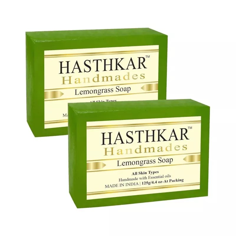 Hasthkar Handmades Lemongrass Soap (125g, Pack of 2)